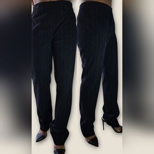 Doncaster WoMen's Dark Blue Corduroy Vintage Style Stripped Pants Size 8